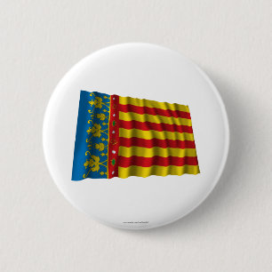 Bóton Redondo 5.08cm Bandeira de ondulação de Valência
