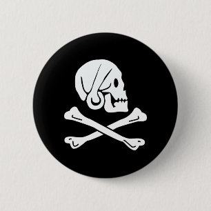 Bóton Redondo 5.08cm Bandeira de pirata de Henry cada
