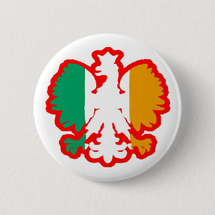 BÓTON REDONDO 5.08CM BANDEIRA DE POLISH/IRISH
