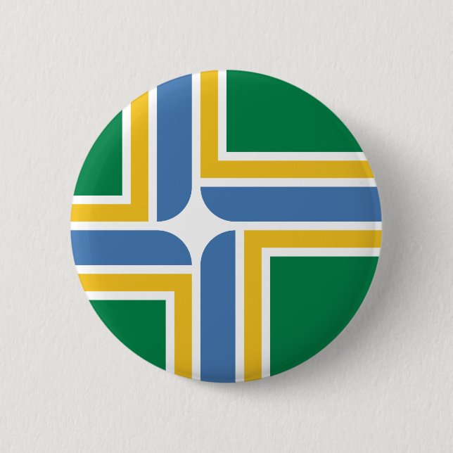 Bóton Redondo 5.08cm Bandeira de Portland, Oregon Pinback Button (Frente)