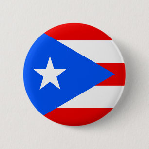 Bóton Redondo 5.08cm Bandeira de Porto Rico