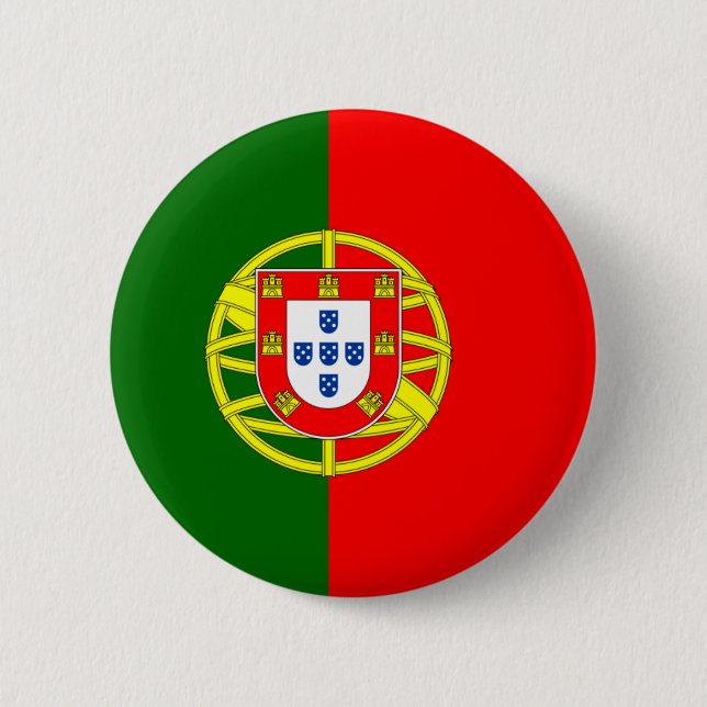 Bóton Redondo 5.08cm Bandeira de Portugal (Frente)