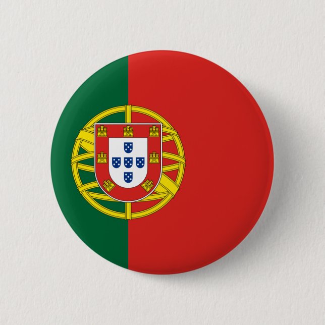 Bóton Redondo 5.08cm Bandeira de Portugal (Frente)