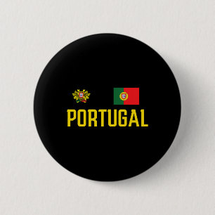 Bóton Redondo 5.08cm Bandeira de Portugal Fã de Futebol Português Homen