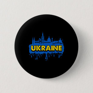 Bóton Redondo 5.08cm Bandeira de Presente da Ucrânia Ukraini Kiev Ucran