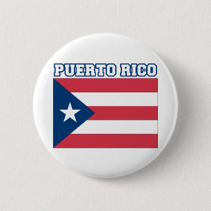 Bóton Redondo 5.08cm Bandeira de Puerto Rico