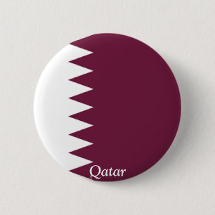 Bóton Redondo 5.08cm Bandeira de Qatar
