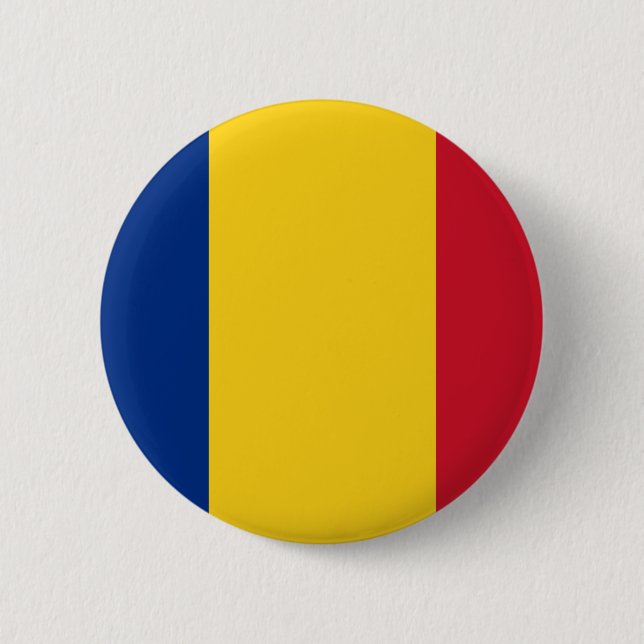 Bóton Redondo 5.08cm Bandeira de Romania, Romania (Frente)