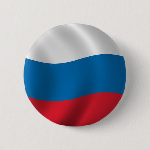 Bóton Redondo 5.08cm Bandeira de Rússia