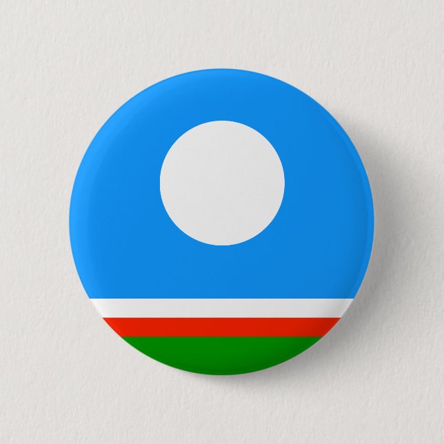 Bóton Redondo 5.08cm Bandeira de Sakha (Frente)