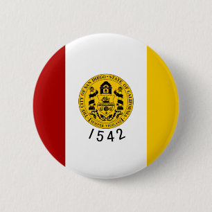 Bóton Redondo 5.08cm Bandeira de San Diego