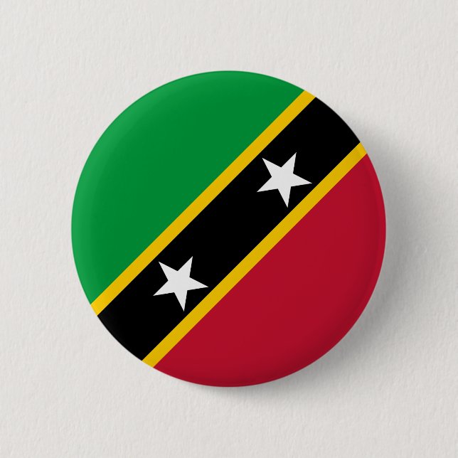 Bóton Redondo 5.08cm Bandeira de São Cristóvão e Nevis (Frente)