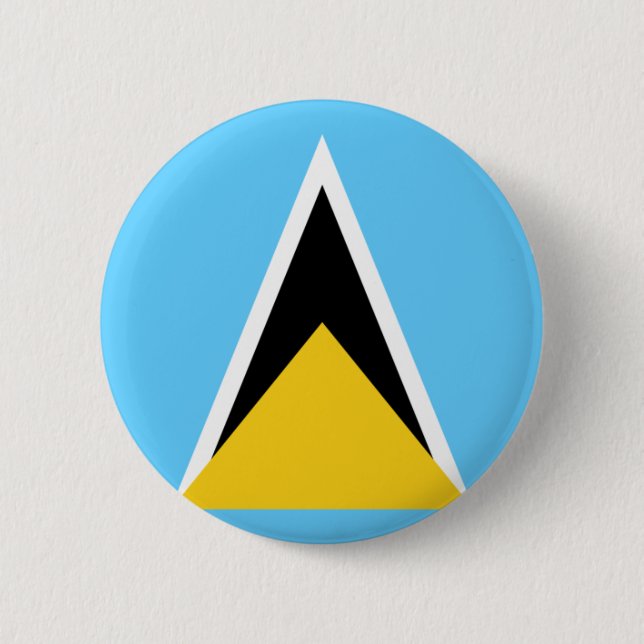 Bóton Redondo 5.08cm Bandeira de St Lucia (Frente)