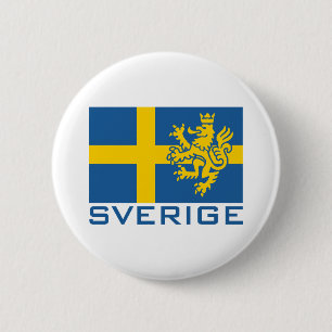 Bóton Redondo 5.08cm Bandeira de Sverige