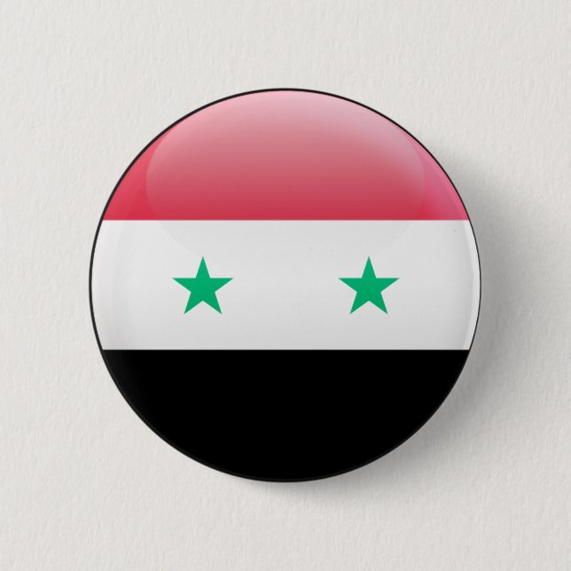 Bóton Redondo 5.08cm Bandeira de Syria (Frente)