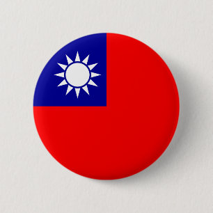 Bóton Redondo 5.08cm Bandeira de Taiwan