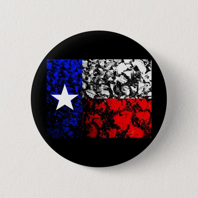 Bóton Redondo 5.08cm Bandeira de Texas (Frente)