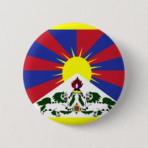 Bóton Redondo 5.08cm Bandeira de Tibet