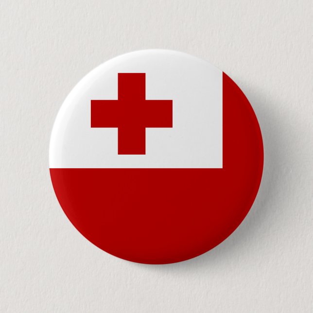 Bóton Redondo 5.08cm Bandeira de Tonga (Frente)