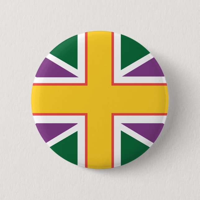 Bóton Redondo 5.08cm Bandeira de Union Jack (Frente)