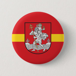 Bóton Redondo 5.08cm Bandeira de Vilnius, Lituânia Pinback Button