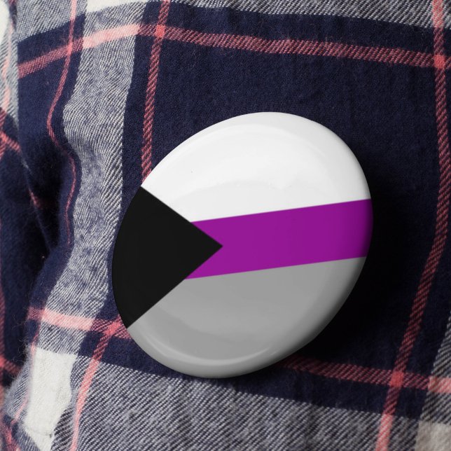 Bóton Redondo 5.08cm Bandeira Demisexual Arco-Íris Orgulho da Diversida (Criador carregado)