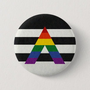 Bóton Redondo 5.08cm Bandeira do aliado de LGBT