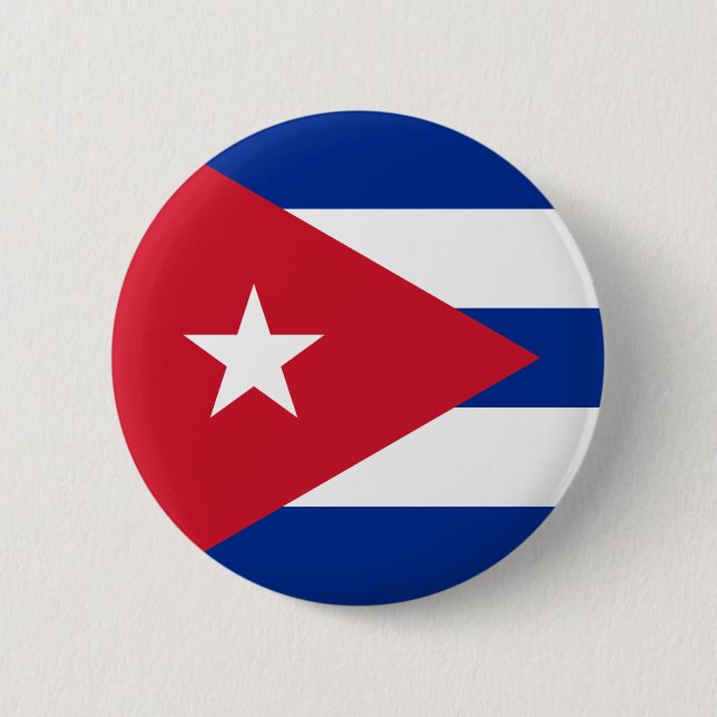 Bóton Redondo 5.08cm Bandeira do botão de Cuba (Frente)
