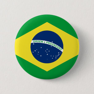Bóton Redondo 5.08cm bandeira do Brasil