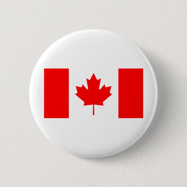 Bóton Redondo 5.08cm Bandeira do Canadá (Frente)