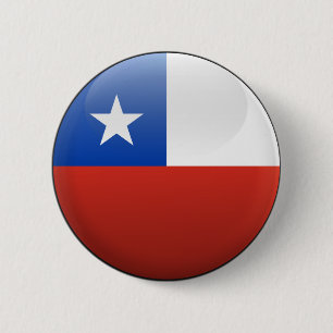 Bóton Redondo 5.08cm Bandeira do Chile