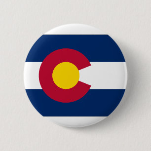 Bóton Redondo 5.08cm Bandeira do estado de Colorado