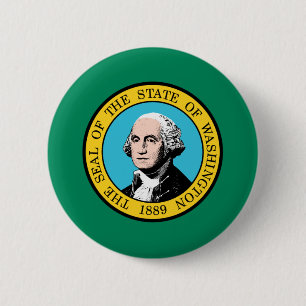 Bóton Redondo 5.08cm Bandeira do Estado de Washington