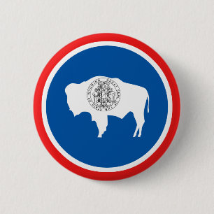 Bóton Redondo 5.08cm Bandeira do estado de Wyoming