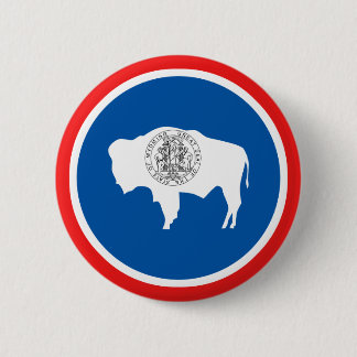 Bóton Redondo 5.08cm Bandeira do estado de Wyoming
