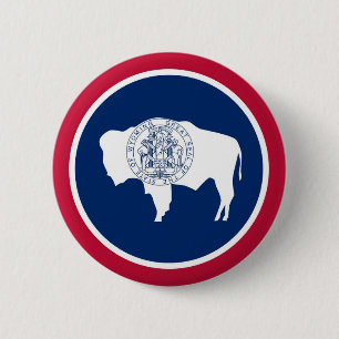 Bóton Redondo 5.08cm Bandeira do estado de Wyoming