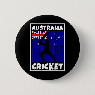Bóton Redondo 5.08cm Bandeira do fã de críquete australiano da Austráli