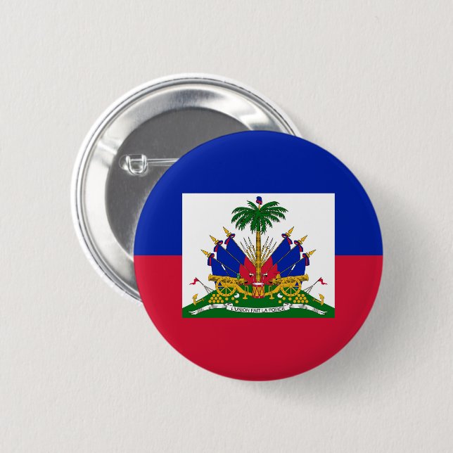 Bóton Redondo 5.08cm Bandeira do Haiti (Frente & Verso)