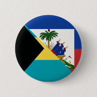 Bóton Redondo 5.08cm Bandeira do Haiti Bahamas | Bandeira de Half Haiti