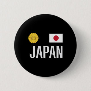 Bóton Redondo 5.08cm Bandeira do Japão Futebol Japonês Torcedor de Fute