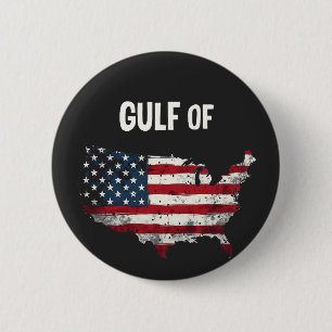 Bóton Redondo 5.08cm Bandeira do Mapa Americano Funny Trump USA