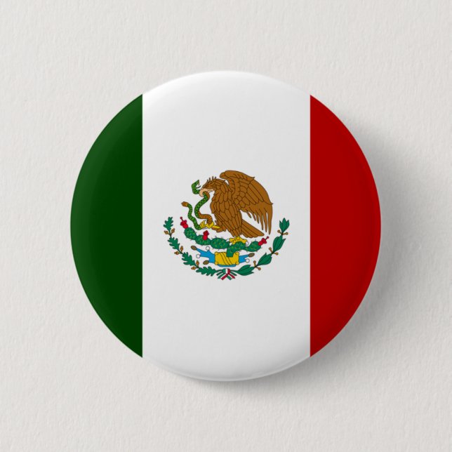 Bóton Redondo 5.08cm Bandeira do México (Frente)