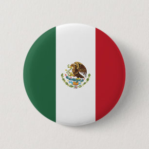 Bóton Redondo 5.08cm Bandeira do México Círculo