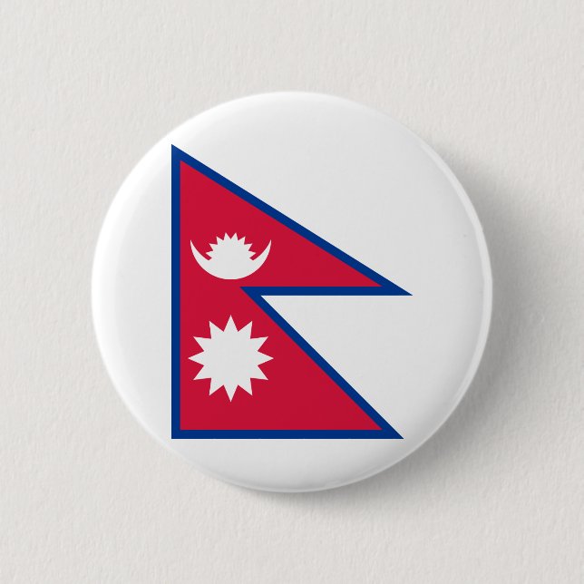 Bóton Redondo 5.08cm Bandeira do Nepal (Frente)