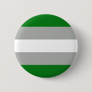 Bóton Redondo 5.08cm Bandeira do Orgulho Cinza-romântico