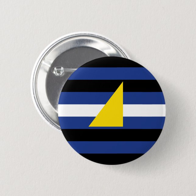 Bóton Redondo 5.08cm Bandeira do Orgulho das Atividades Aquáticas (Frente & Verso)