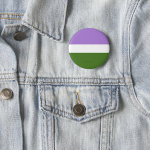 Bóton Redondo 5.08cm Bandeira do orgulho genderqueer SlipperyJoe's lava