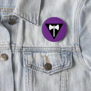 Bóton Redondo 5.08cm bandeira do orgulho lésbico SlipperyJoe feminista
