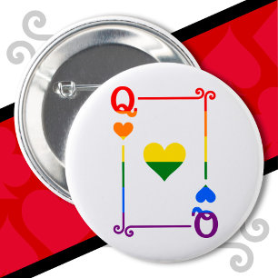 Bóton Redondo 5.08cm Bandeira do Orgulho LGBTQ Jogando Cartões Cartões