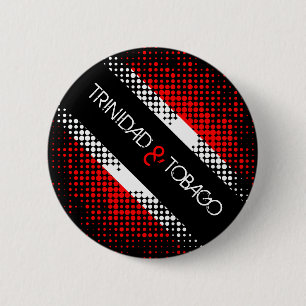 Bóton Redondo 5.08cm Bandeira do padrão de pontos de Trinidad e Tobago
